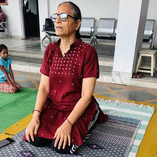 Demonstrating Vajrasana, June 2025